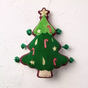 12"x17" Christmas Shaped Decorative Accent Pillow Green - Opalhouse